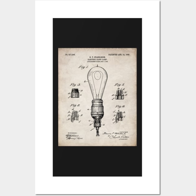 Light Bulb Patent - Industrial Design Architectural Decor Art - Antique Wall Art by patentpress